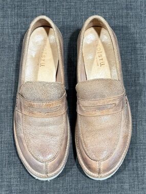 BED|STU Women's Reina lll Lugged Leather Penny Loafers